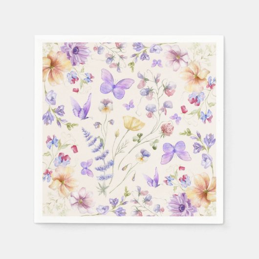 Hij geeft me vlinders Vrijgezellenfeest Servet (Voorkant)