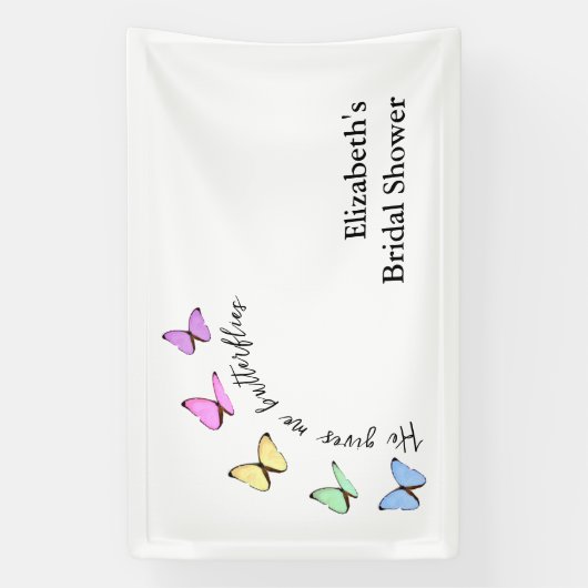 Hij geeft me vlinders Vrijgezellenfeest Spandoek (Verticaal)