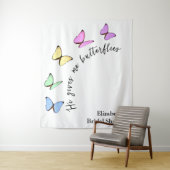 Hij geeft me vlinders Vrijgezellenfeest Wandkleed (In situ)