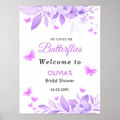 Hij geeft me vlinders Vrijgezellenfeest welkom Poster (Voorkant)