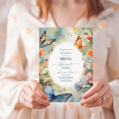 Hij geeft me vlinders Wildbloemen Vrijgezellenfees Kaart