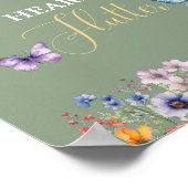 Hij geeft me vlinders Wildbloemen Vrijgezellenfees Poster (Hoek)