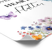 Hij geeft me vlinders Wildbloemen Vrijgezellenfees Poster (Hoek)