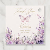 Hij Geeft Me Vlinders Wildflower Bruidsmeisjesfees Bedankjes Labels (Achterkant)