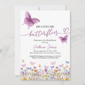 Hij geeft me vlinders Wildflower Vrijgezellenfeest Kaart (Voorkant)