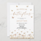 Hij geeft me vlinders Wildflower Vrijgezellenfeest Kaart (Voorkant)