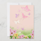 Hij geeft me vlinders Wildflower Vrijgezellenfeest Kaart (Achterkant)