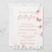 Hij geeft me vlinders Wildflower Vrijgezellenfeest Kaart (Voorkant)