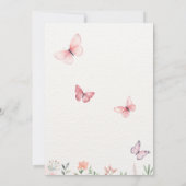 Hij geeft me vlinders Wildflower Vrijgezellenfeest Kaart (Achterkant)