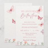 Hij geeft me vlinders Wildflower Vrijgezellenfeest Kaart (Voorkant / Achterkant)