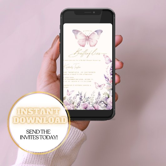 Hij geeft me vlinders Wildflower Vrijgezellenfeest Kaart