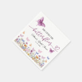 Hij geeft me vlinders Wildflower Vrijgezellenfeest Servet (Hoek)