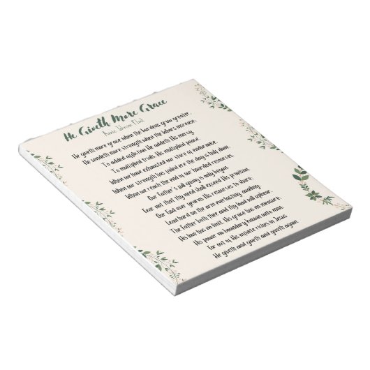 Hij geeft meer Notitieblok (Schuin)