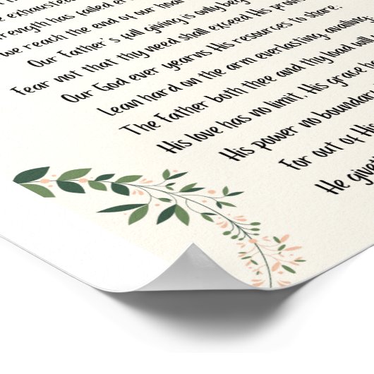 Hij geeft meer Poster van Grace Matte (Hoek)