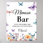 Hij geeft vlinders Vrijgezellenfeest mimosa bar te Poster (Voorkant)