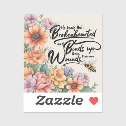 Hij geneest de gebroken harten sticker (Vel)