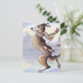 Hij genoot van de wind door zijn oren briefkaart (Staand voorkant)