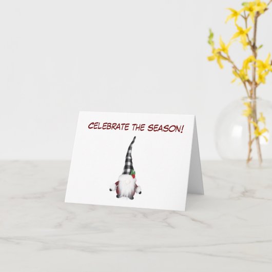 HIJ GNOMES* ALS JE BAD OF GOED WAS! KAART (Gele Bloem)