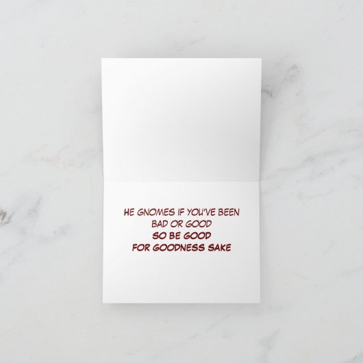 HIJ GNOMES* ALS JE BAD OF GOED WAS! KAART (Binnen)