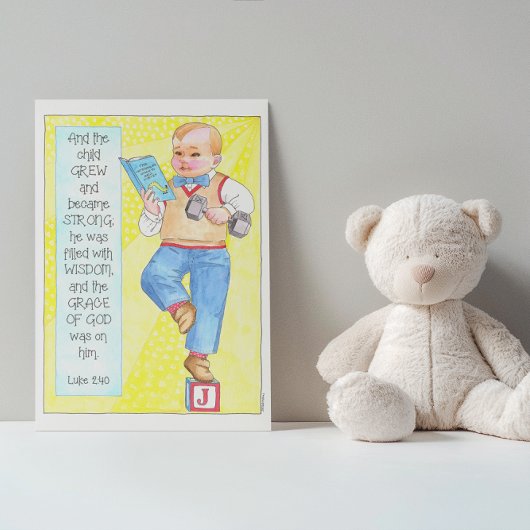 Hij groeide in de Kaart van de Verjaardag van de