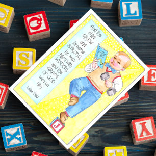 Hij groeide in Sterke en Grace Inspirerend Briefka Briefkaart