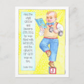 Hij groeide op in het Inspirerend Briefkaart van S (Voorkant)