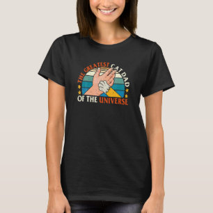 Hij Grootste Kat Vader Van Het Universum Vintage K T-shirt