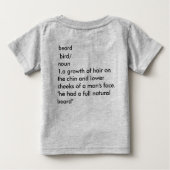 Hij had een volle natuurlijke baard. (Achterkant)