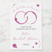 Hij had haar bij Merlot, wijn, wijnvlekken, douche Wijn Etiket (Enkel label)