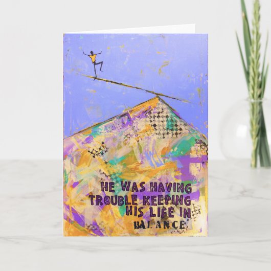 Hij had probleem die zijn leven in evenwicht kaart (Voorkant)
