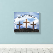 Hij heeft 3 ruige kruisingen gehad canvas afdruk (Insitu (Houten vloer))