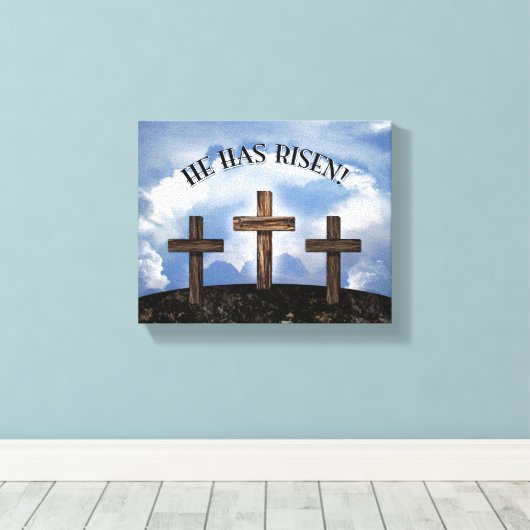 Hij heeft 3 ruige kruisingen gehad canvas afdruk (Insitu (Houten vloer))