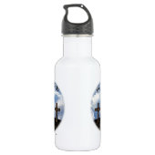 Hij heeft 3 ruige kruisingen gehad waterfles  (Achterkant)