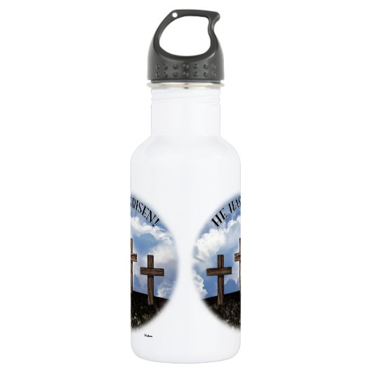 Hij heeft 3 ruige kruisingen gehad waterfles  (Voorkant)