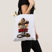 Hij heeft alles betaald – Cross & Nail Christelijk Tote Bag (Dichtbij)