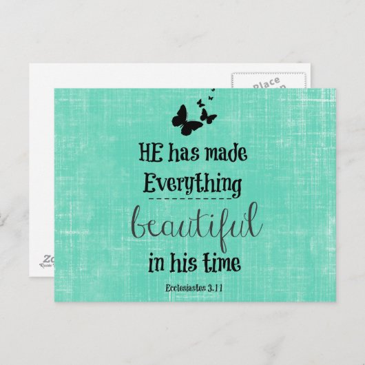 Hij heeft alles mooi bijbels gemaakt briefkaart (Voorkant / Achterkant)