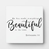 Hij heeft alles mooi gemaakt, Ecclesiastes 3:11 Fotoplaat (Voorkant)