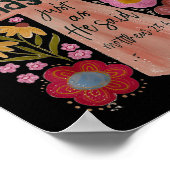 Hij heeft Christelijke paasboho-bloem verrezen Poster (Hoek)