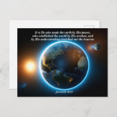 Hij heeft de aarde gemaakt: God en de schepping Briefkaart (Voorkant / Achterkant)