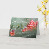 Hij heeft de Bijbelse Verse Pasen van de lentevloe Kaart (Gele Bloem)