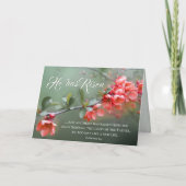 Hij heeft de Bijbelse Verse Pasen van de lentevloe Kaart (Voorkant)