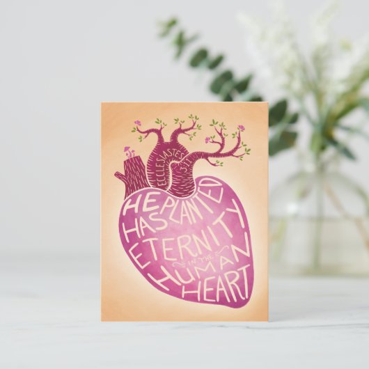 Hij heeft de eeuwigheid in het menselijk hart gepl briefkaart (Staand voorkant)