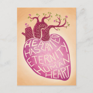 Hij heeft de eeuwigheid in het menselijk hart gepl briefkaart