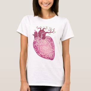 Hij heeft de eeuwigheid in het menselijk hart gepl t-shirt