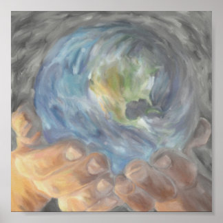 Hij heeft de hele wereld in zijn handen poster