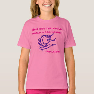 Hij heeft de hele wereld in zijn handen t-shirt