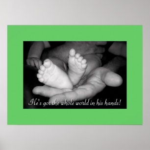 Hij heeft de hele wereld in zijn Poster van de Han