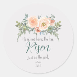 Hij heeft de paasgroene Waterverf van Pasen Ronde Sticker