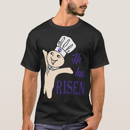 Hij heeft de Risen Doughboy Pillsbury Paarse T-shirt (Voorkant)