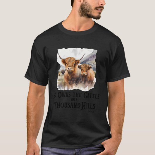 Hij heeft de veetel op duizend psalm. t-shirt (Voorkant)